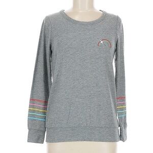 Chaser Heather Gray Tee with Vibrant Details size Medium
